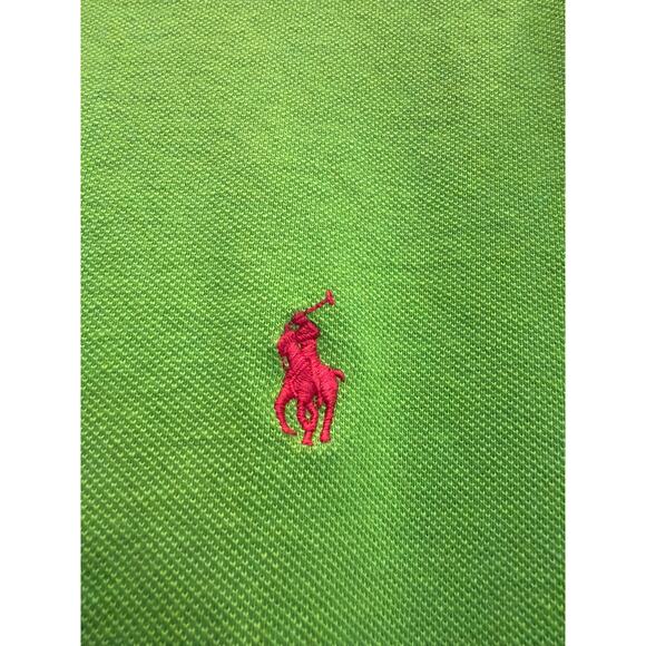 Polo Ralph Lauren Men’s Custom Fit Green Pink Pony Polo Shirt Size L - Picture 4 of 10
